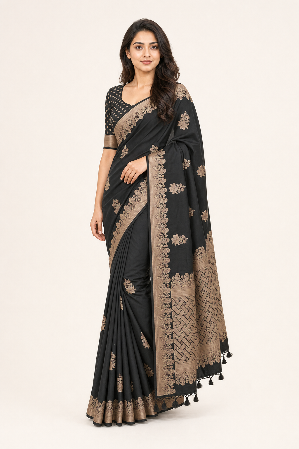BLACK BODY WITH ANTIQUE GOLD