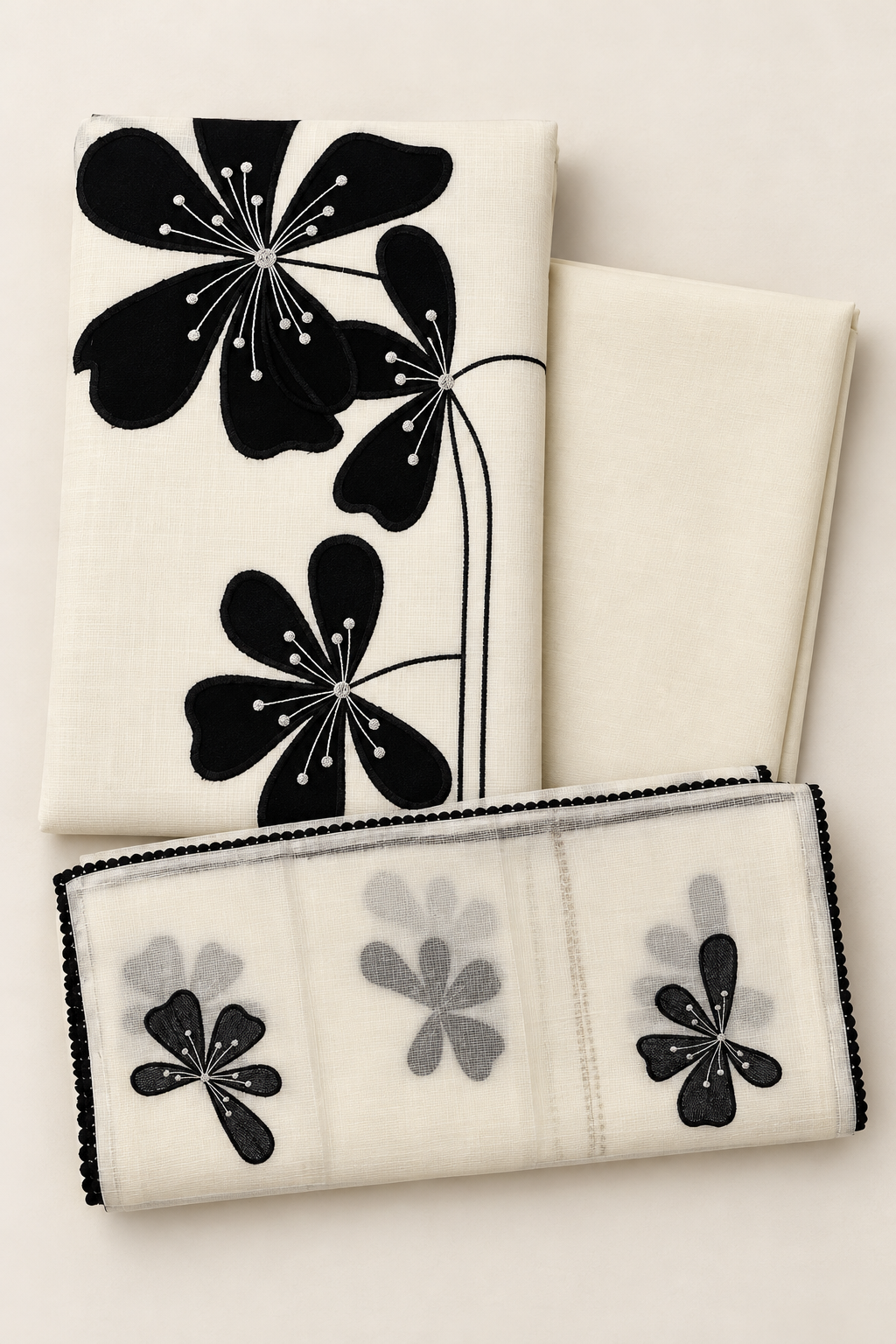 NET KOTA - BLACK CHURIDAR MATERIAL