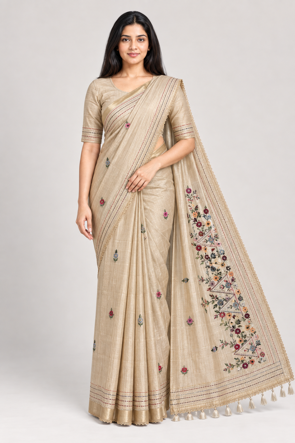 TUSSAR KHADI COTTON SAREE